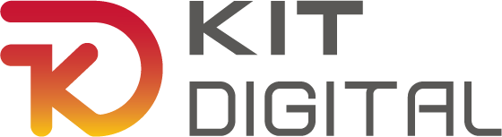 Logotipo de Kit Digital, que representa una iniciativa para impulsar la digitalización de pequeñas y medianas empresas en España.